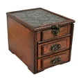 thumbnail image 1 of yotijay Wood Jewelry Box Jewelry Case Rustic Collectible Multifunctional with Mirror for, 1 of 9