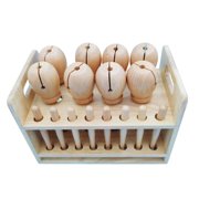 yotijay Wooden Bangzi Clappers with Storage Box Polished Rhythm Clapper Set for Children