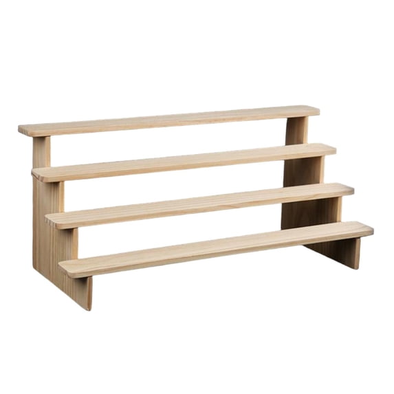 yotijay Wooden Display Riser Stand Collectibles Display Stand Multifunctional Countertop 4 layer XL