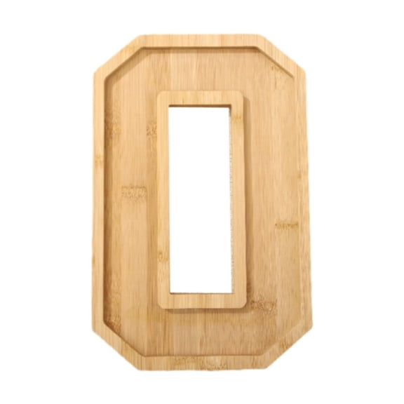 yotijay Wooden Number Serving Tray Decorative Platter Side Dish Portable Serving Platter number 0