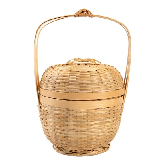 yotijay Woven Basket Storage Basket Versatile Stylish Home Supplies Restaurant with Lid S