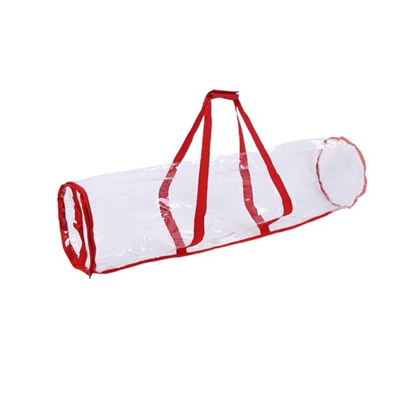 yotijay Wrapping Paper Rolls Storage Bag Wrapping Paper Holder Transparent Cylinder Wear Red
