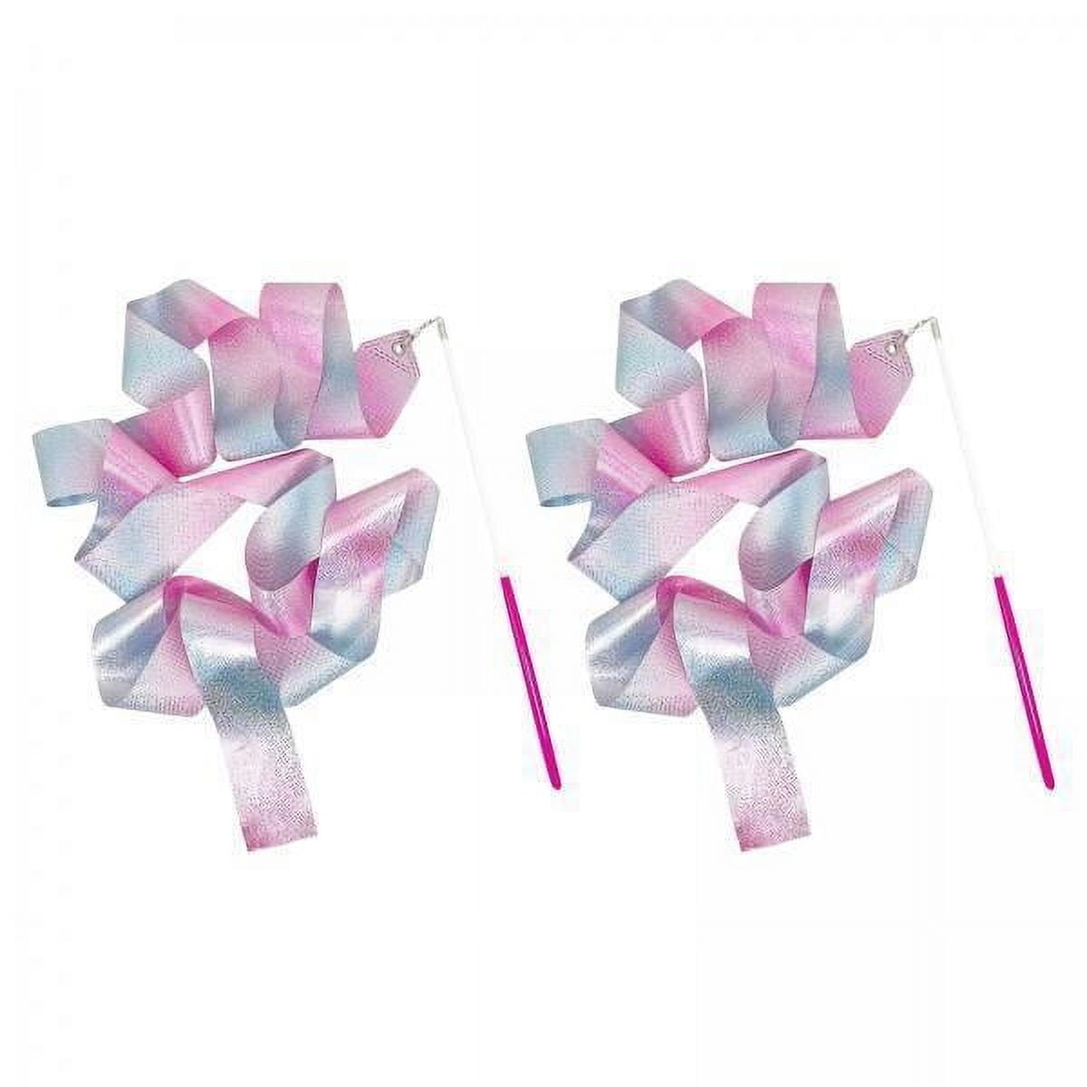 yotijay 2x2M Glittering Dance Ribbons Kids Rhythmic Twirling Rod Gym ...