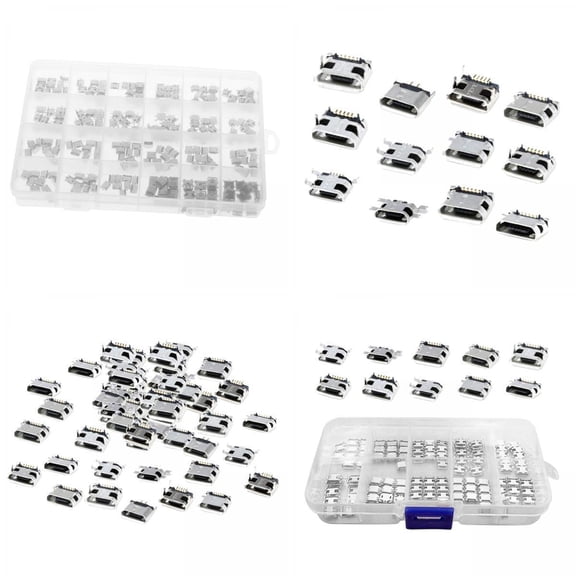 yotijay of 362 Micro USB 5Pin Socket Connector Port Set
