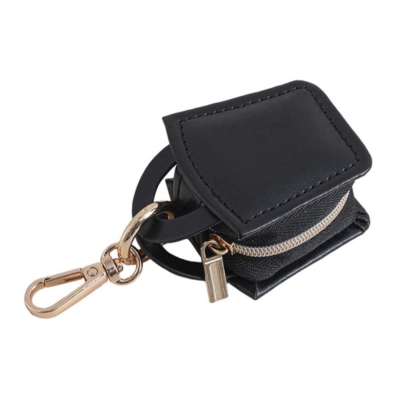 yotijay s Holder Keychain Accessory Zipper Case for Gym Ears Bags Black