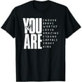 thumbnail image 1 of you are enough brave worthy loved amazing strong T-Shirt Tops Tee, 1 of 4