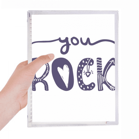 you rock cute quote handwrite style notebook loose diary refillable journal statiry