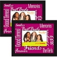 your zone 4x6 shadow box picture frame, black and pink, set of 2