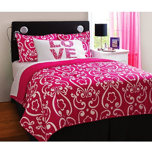 your zone drama reversible bedding set with statement pillowcase