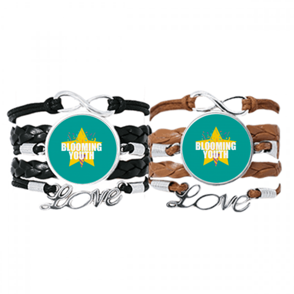 youth youth vitality creation bracelet hand strap leather wristband double set