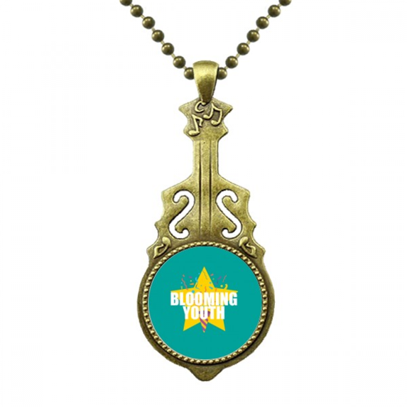 youth youth vitality creation necklace antique guitar jewelry music pendant