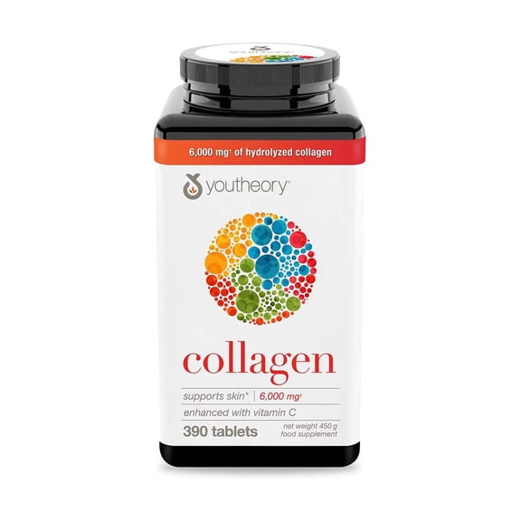 youtheory Collagen Advanced Formula 390 tablets Type 1,2,3 with 18 Amino Acids