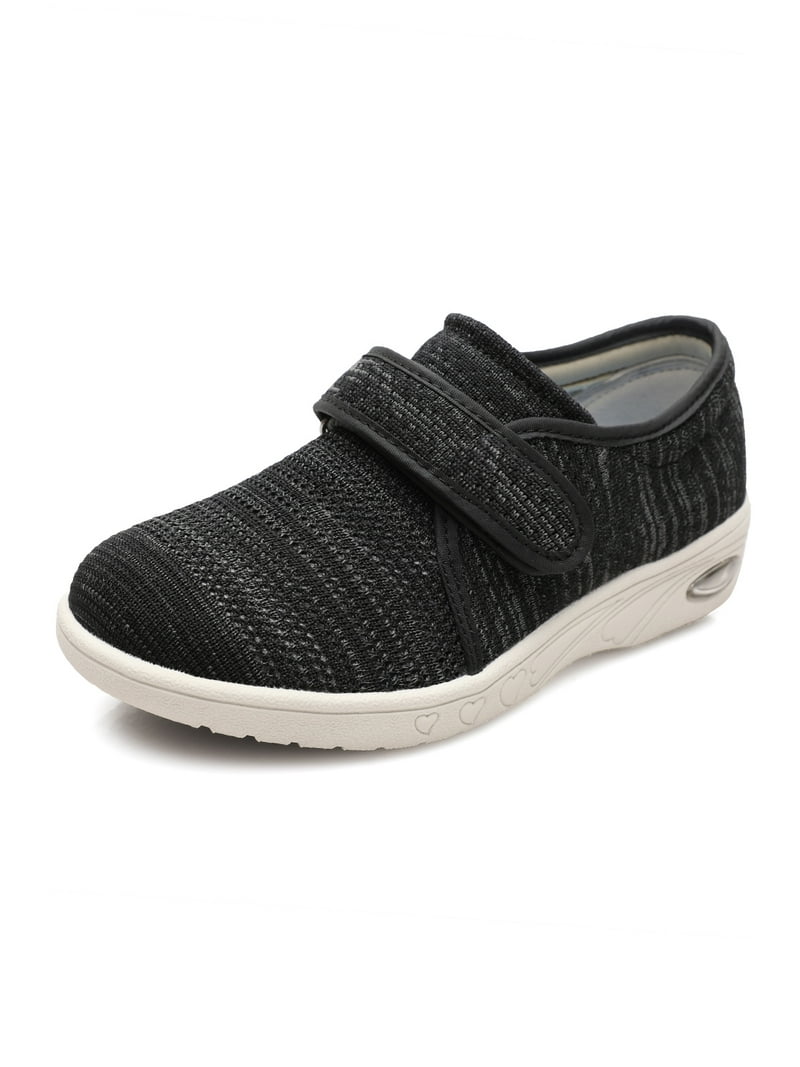 Youyun Women's Diabetic Orthopedic Shoes, Adjustable Velcro, Wide