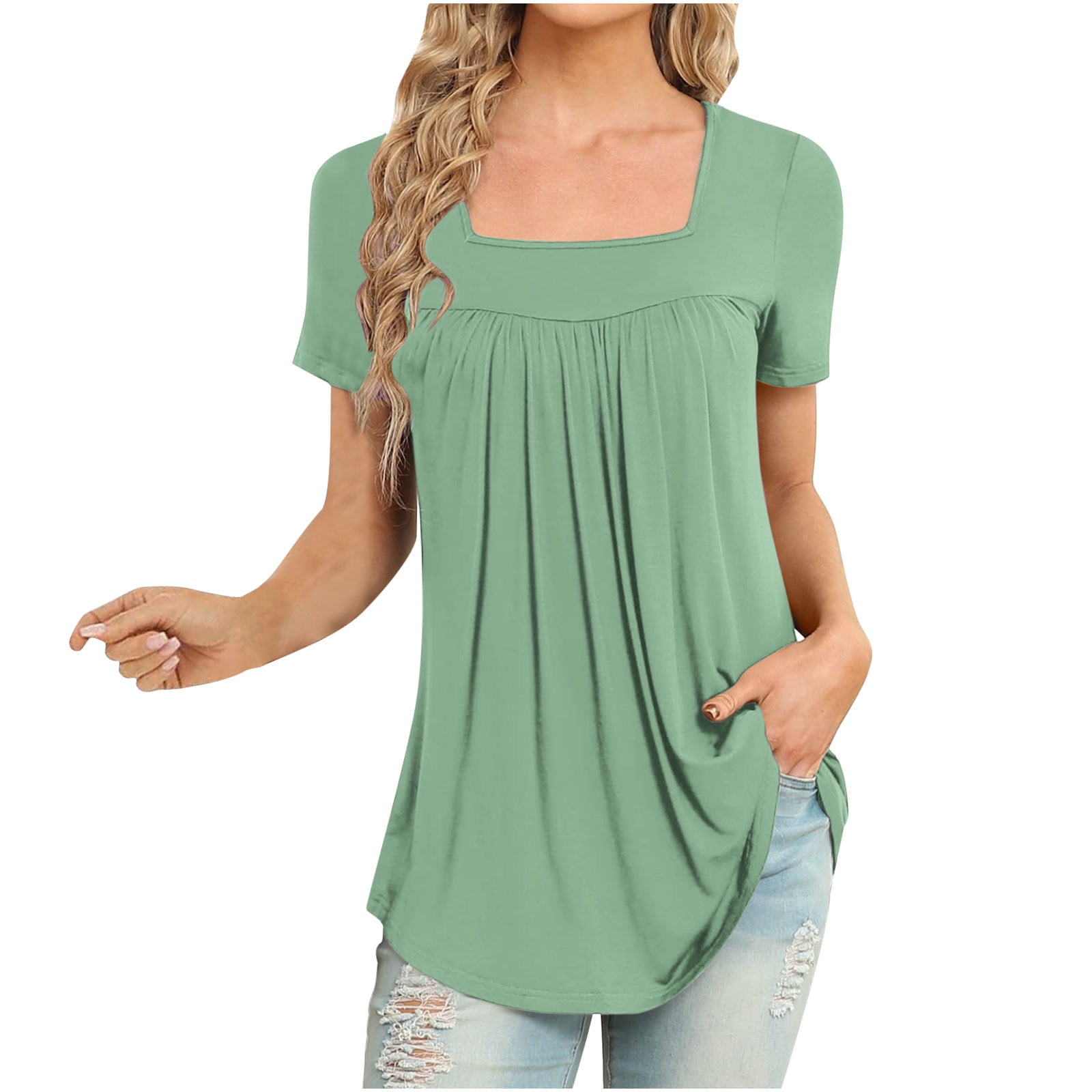 youzhen Womens Tops Summer 2024 Summer Clearance Women