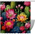 thumbnail image 1 of yowmns Waterproof Shower Curtain Set with Hooks - Printed Bathroom Decoration - 3-Piece Curtain Set, 1 of 6