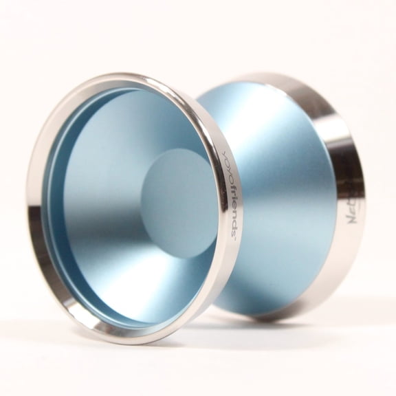 yoyofriends Netrunner Yo-Yo - Bi-Metal - 7075 Aluminum with Hollow Stainless Steel Rims (Ice Blue w/Raw Rims)
