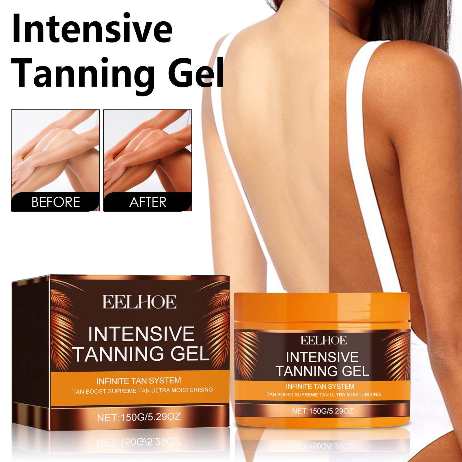 ysgfhgjw Body and Face Sunscreen Lotion Intensive Tanning Gel Intensive