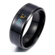 ysgfhgjw Color Changing Ring Fashion New Physical Intelligent Temperature Couple Mood Display