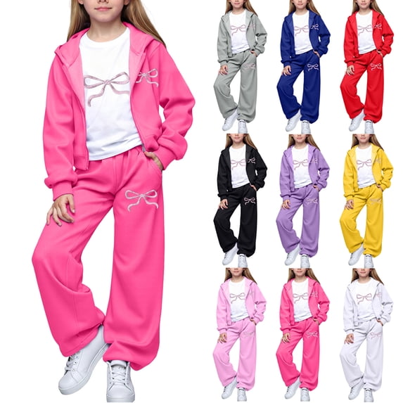 yuCgh Girls' 3-Piece Set Base Layer & Jacket Outfit, Layered Winter Wear, Thermal Top, Pants, and Lightweight Jacket, Warm and Cozy for Cold Weather Activities,Yellow 10Y