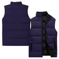 thumbnail image 1 of yuCgh Men's Casual and Fashionable Sleeveless Vest with Solid-color Print, Cotton Jacket for Lightweight Layering and Stylish Outdoor Wear, Perfect for Spring and Fall,Dark Purple 2XL, 1 of 2