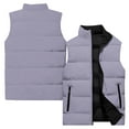 thumbnail image 1 of yuCgh Men's Casual and Fashionable Sleeveless Vest with Solid-color Print, Cotton Jacket for Lightweight Layering and Stylish Outdoor Wear, Perfect for Spring and Fall,Light Purple L, 1 of 2