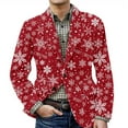 thumbnail image 1 of yuCgh Men's Corduroy Jacket with Ugly Christmas Design and Warm Pockets, Suit Cardigan for Casual Use,Wine M, 1 of 4
