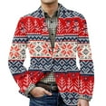 thumbnail image 1 of yuCgh Men's Ugly Christmas Print Corduroy Suit Jacket with Warm Pockets, Cardigan for Leisure Wear, Holiday Spirit in Style,Red 2XL, 1 of 4