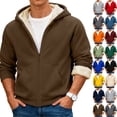 thumbnail image 1 of yuCgh Men's Winter Fleece Lined Hooded Jacket, Thickened Zip Up Coat with Multiple Pockets, Casual Outdoor Jacket for Cold Weather & Daily Wear,Light Green,S, 1 of 7