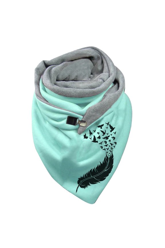 Women's Fashion Printing Scarf, Multi-Purpose Shawl Scarf, Lightweight Daily Wear Scarf, Floral Printed Scarf, Versatile Women's Scarf for All Seasons,Green