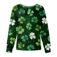 thumbnail image 1 of yuCgh Women's Long Sleeve Nursing Jacket with Stand Collar, Single Breasted St. Patrick's Day Print, Casual Work Uniform Top,Army Green L, 1 of 6