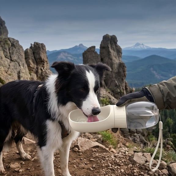yuHome Portable Pet Water Bottle | Dog and Young Kitty Spill Proof Travel Drinking Cup | 300Ml Plastic Outdoor Hiking Hydration | Leak Proof Water Dispenser for Walking