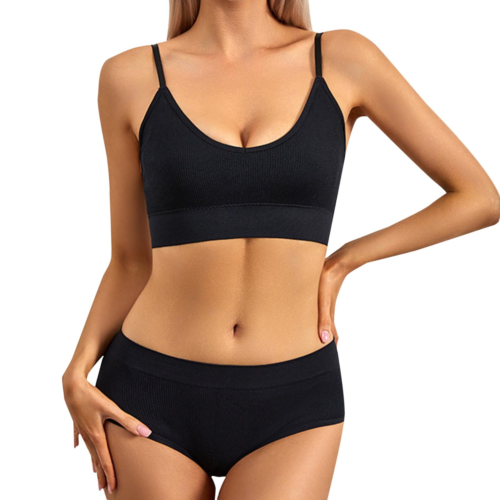 Womens Cross Thin Shoulder Strap Bra Beautiful Tank Sports Underwear Bras  Without Wirefree Non-Slip Non-Marking Bra