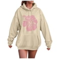thumbnail image 1 of yueewhu Graphic Hoodies Women Y2k Oversized Sweatshirt Long Sleeve Pullover Sweater Cute Hooded Preppy Top Shirts L/L(Beige, XL), 1 of 6