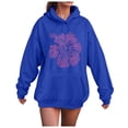 thumbnail image 1 of yueewhu Graphic Hoodies Women Y2k Oversized Sweatshirt Long Sleeve Pullover Sweater Cute Hooded Preppy Top Aesthetic Shirts L/L(Blue, M), 1 of 6
