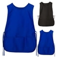 thumbnail image 1 of yueewhu Smock Apron Cobbler Apron with Side Ties and 2 Deep Pockets Unisex Apron for work kitchen (Blue, One Size), 1 of 4