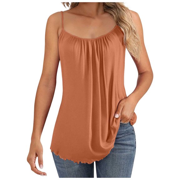 yueewhu Summer Tank Tops for Women Vacation Outfits 2026 Fashion Trendy Clothes (Pink-2, XL)