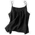 thumbnail image 1 of yueewhu Womens Tank Tops Summer Casual Sleeveless V Neck Camisole Loose Fit Spaghetti Strap Cami Shirts (Black, 3XL), 1 of 4