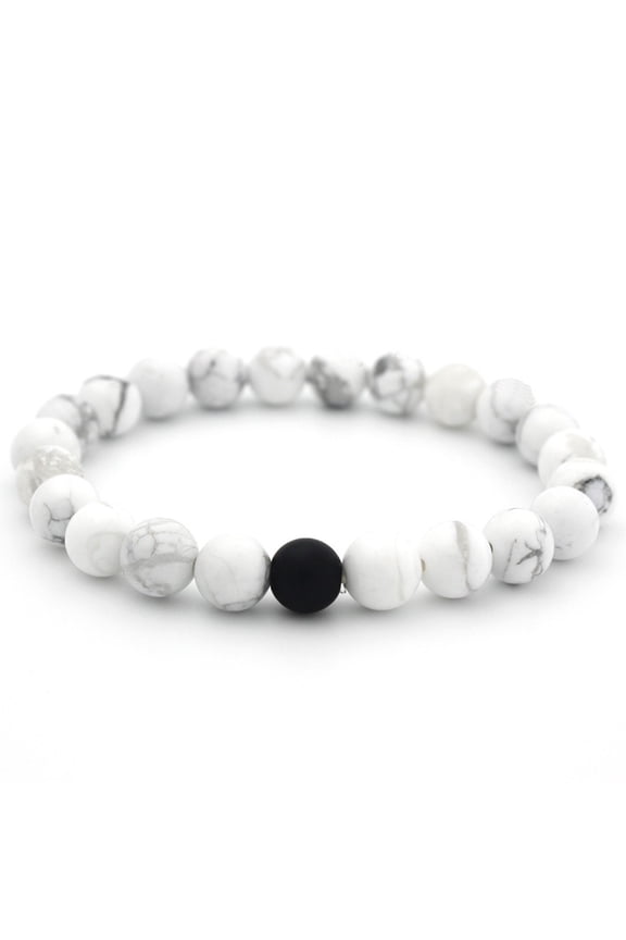 accessories bracelets men women 8mm lava rock chakra beads elastic natural stone agate bracelet white