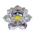 thumbnail image 1 of yuehao candles or holders 8 colors glass lotu flower candle tea light holder buddhist candlestick home decor, 1 of 4