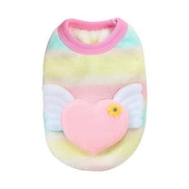 yuehao pet supplies pet clothes autumn and winter dog clothes striped home clothes multicolour