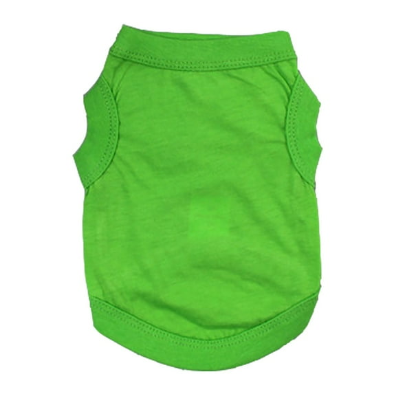 yuehao pet supplies pet dog warm pajamas soft solid color cat puppy clothes vest cat vest green