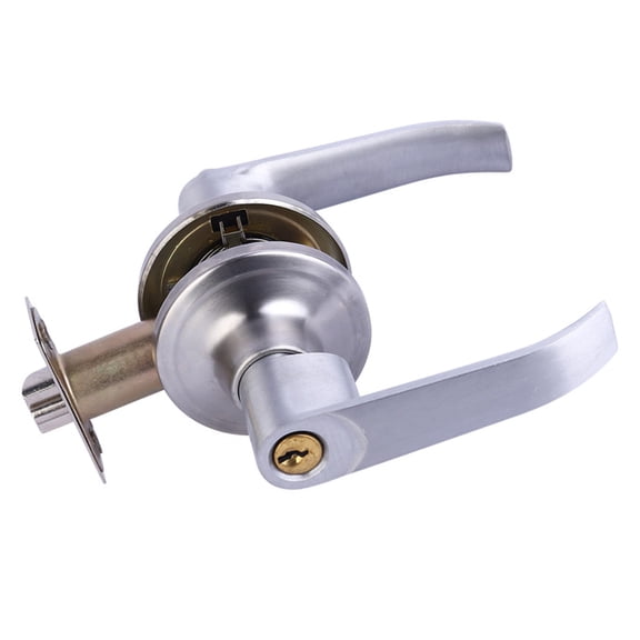 yuehuaidai 1 Set Stainless Steel Three Bar Locking Handle Lock Handle Door Lock with 3 Keys