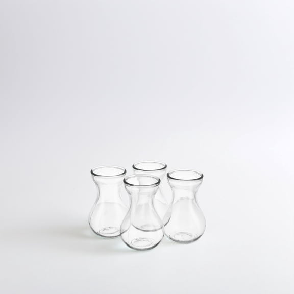 yuehuaidai 4 Pcs Flower Bulb Vases Centerpieces Floral Office Transparent