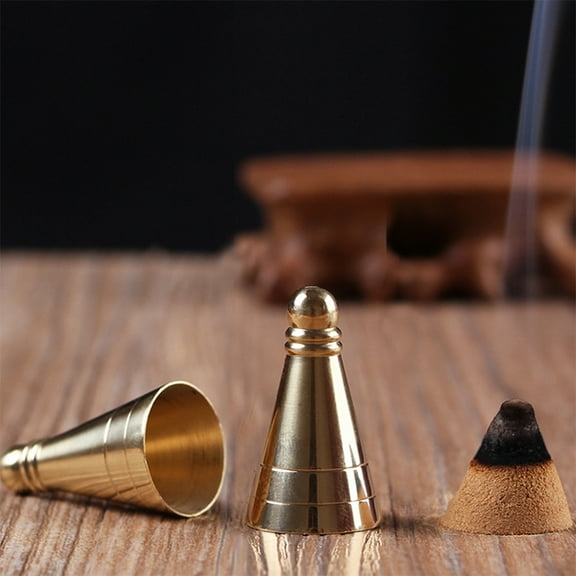ULTNICE Incense Cones Molds Copper Fragrance Holder For Diy Projects Home Use 4Pcs 1.2X0.7X0.7In