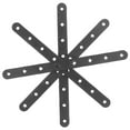 thumbnail image 1 of yuehuaidai  4 Pcs Metal Strip with Holes Fence Post Supports Plate Heavy Fixed Black, 1 of 8