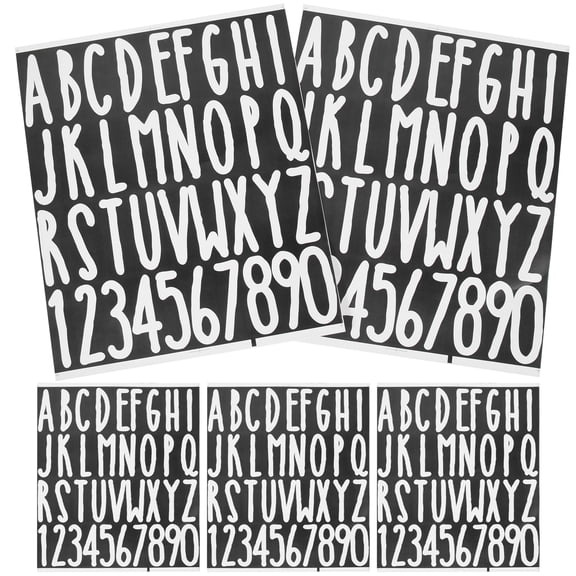 yuehuaidai 5 Sheets Self Adhesive Alphabet Stickers PVC Number Letter Stickers Mailbox Number Decals