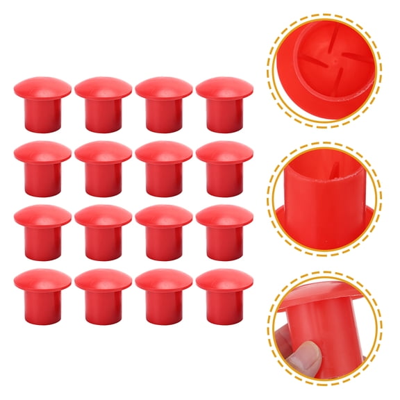 ULTNICE Safety Cap for Plastic Red 60Pcs 2.4x2.4in