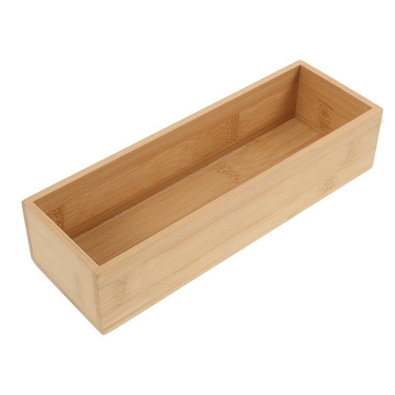 yuehuaidai Bamboo Storage Box Without Lid Wood Storage Case Sundries Storage Box for Home Office