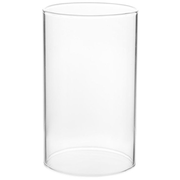 yuehuaidai Cylindrical Glass Candle Shade Glass Pillar Candle Open Ended Candle Shade
