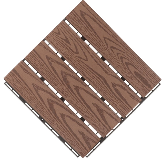 ULTNICE Plastic Interlocking Deck Tile Interlocking Decking Tile Wood-Plastic Composite 1 Set